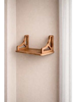 Dingoda Masif Ahşap Duvar Rafı – 34X19X15 cm – Dekoratif Duvar Rafı