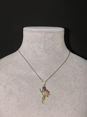 Vulwox Altın Love Işıltılı Taşlı Kolye