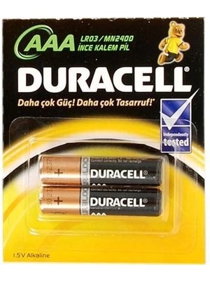 Aylina Mey Ithalat® Duracell Alkalin Pil Aaa 2'' Li Paket