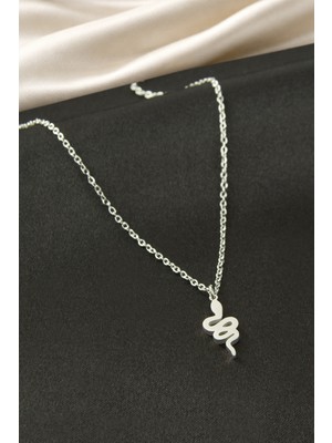 Makay Yılan Çelik Kolye