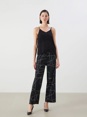 Lc Waikiki Yeni Sezon Beli Lastikli Desenli Kadın Pantolon