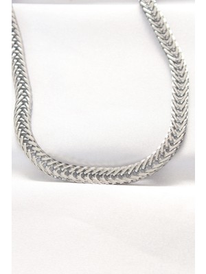 Aylina Mey Ithalat® 316L Çelik Silver Renk Balık Sırtı Zincir Kolye