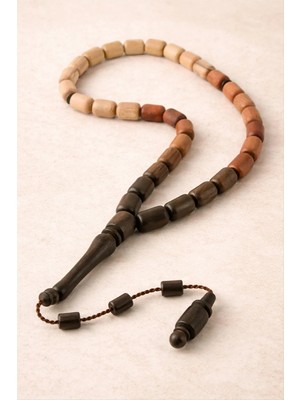 Makay Kapsül Karma Ağaç Tesbih 8*12 mm