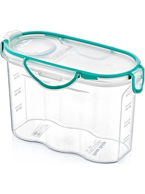 Aylina Mey Ithalat®  Kilitli Kapaklı Contalı Hava,su Sıvı Geçirmez 1,2 Litre Erzak Saklama KABI-SA580