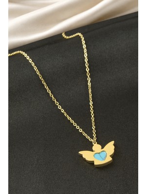 Makay Peri Sedef Çelik Kolye