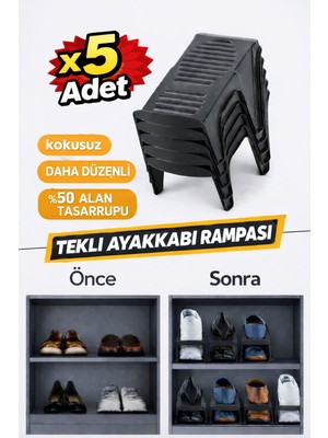 Funny Life Tekli Ayakkabı Rampası - Dolap Düzenleyici Kokusuz Organizer