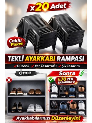 Funny Life Tekli Ayakkabı Rampası - Dolap Düzenleyici Kokusuz Organizer