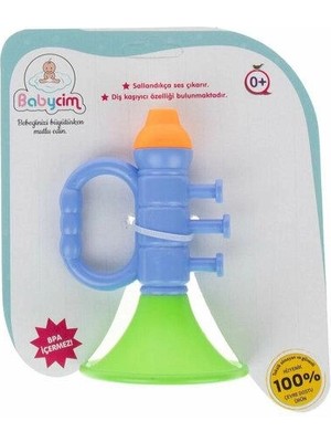Aylina Mey Ithalat® URT038-007 Babycim Trampet Sesli Çıngırak -Brl