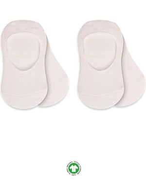 Aylina Mey Ithalat®   2'li Penye Babet Silikonlu Basic Çorap 30104 Ekru Ekru