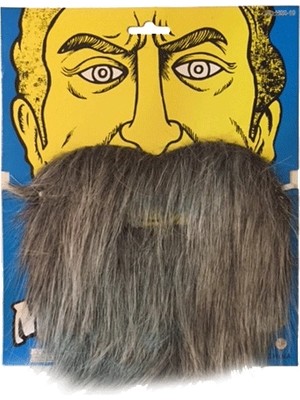 Aylina Mey Ithalat® Kırçıllı Korsan Sakalı Gri Renk Takma Sakal