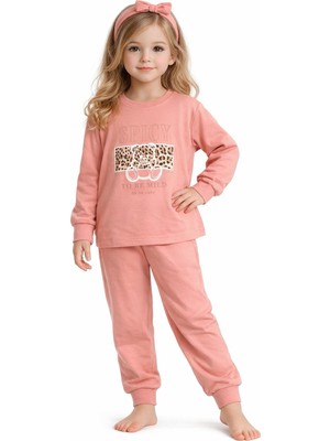 Tarık Kız Çocuk Interlok/mevsimlik Özel Tasarım Baskılı Pijama Takım