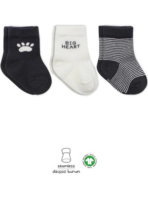 Aylina Mey Ithalat®  3'lü Penye Soket Çorap BS10110 Antrasit