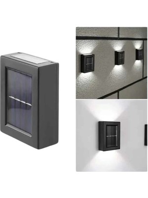 Aylina Mey Ithalat® Solar Lamba Dekoratif Aplik Su Geçirmez LED Işıklı Duvar Lambası