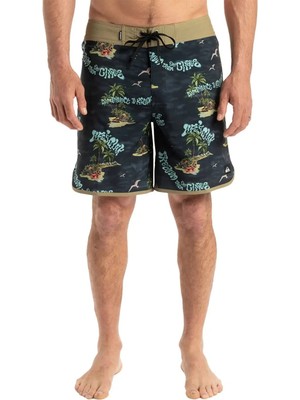Quiksilver Surfsilk Scallop 18 Erkek Siyah Boardshort