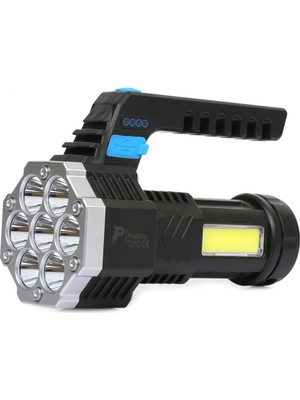 Epilons PS-3879 USB Şarj Göstergeli Şarj Edilebilir 7*xpe +Cob LED El Feneri