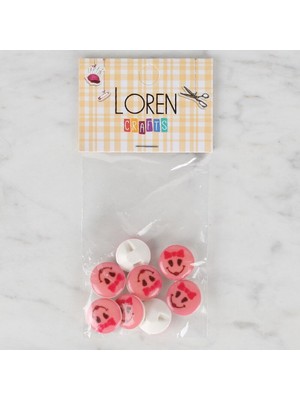 LTG Nova Crafts 8 Li Pembe Düğme - 0715