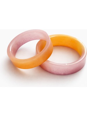 Chellomood El Yapımı Reçine Yüzük – Renkli  Modern Tasarım Yüzük