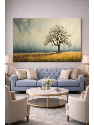 Artease Çiçek Açan Ağaç ve İlkbahar Kanvas Tablo