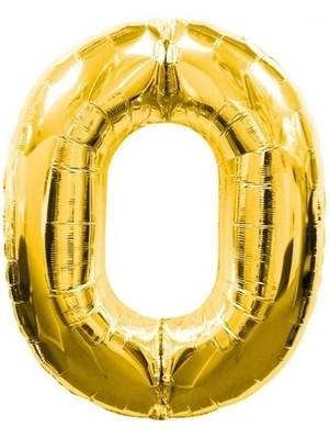 Epilons 0 Rakamlı Folyo Balon Gold Renk 40 Inç