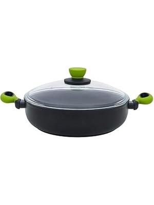 Starseven Leggno Colorgy Titanium 28CM Sığ Tencere/yeşil