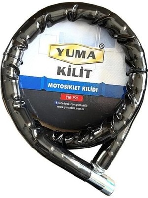 Epilons Yuma YM-752 Motorsiklet Kilidi Anahtarlı Körüklü Siyah ( Boy : 120CM-ÇAP : 22MM )