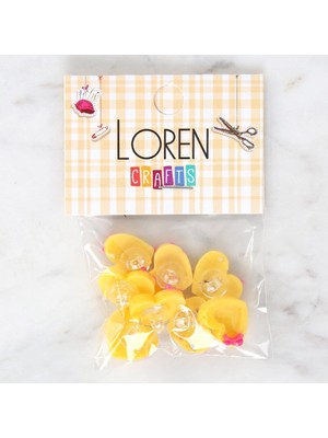 LTG Nova Crafts Sarı 8'li Düğme - 3017