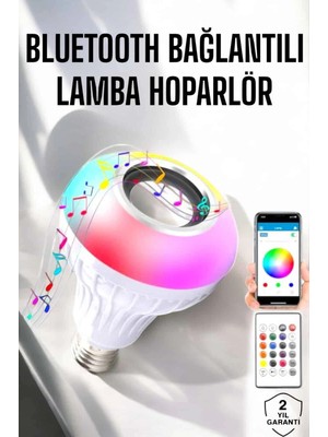 Aylina Mey Ithalat® Lamba LED Hoparlör Dayanıklı ve Uzun Ömürlü Bluetooth Hoparlör