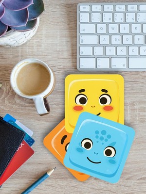 Hype Store Karbonsoft Pokemon Temalı Bardak Altlığı Ahşap Baskılı Altlık 4'lü Set (9 X9CM) KARBONNM51