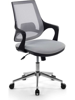 Seduna Skagen Gri Ofis Çalışma Koltuğu Metal Ayaklı Bilgisayar Koltuğu