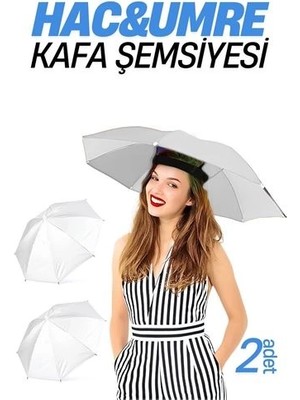 Aylina Hac Umre Kafa Şemsiyesi Güneş Koruma Şemsiyesi 2 Adet
