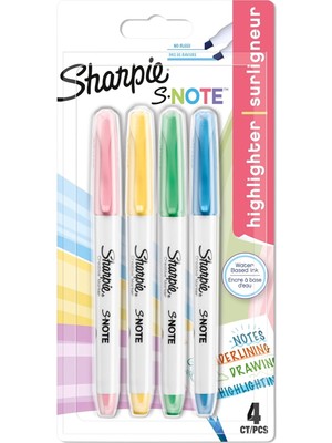 Hype Store S-Note Fosforlu Işaretleme Kalemi, 4'lü Blister, Karışık