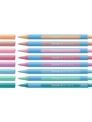 Hype Store Schneider Slider Edge Pastel Xb Tükenmez Kalem (Üç Köşeli Kalem Çizgi Genişliği Xb) 8 Adet, Çeşitli
