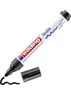 Hype Store Edding 4500 Tekstil Kalemi - Siyah - 1 Kalem - 2-3 mm Yuvarlak Uç