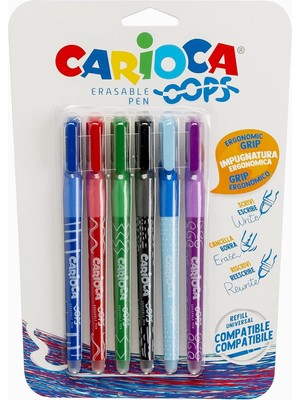 Hype Store Carioca Oops Silinebilir Tükenmez Kalem 6'lı Blisterli