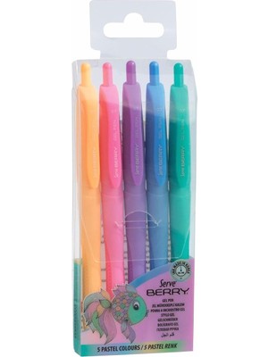 Hype Store Serve Jel Kalem 0.7mm Pastel Karma 5'li Pet