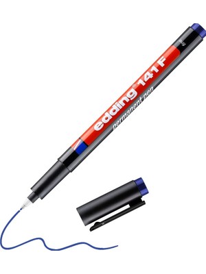 Hype Store Edding 141 F Çok Amaçlı Asetat Kalemi, Permanent Mavi