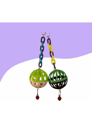 Braventa Collection 2li Renkli Çıngıraklı Kuş Top Oyuncak 7cm