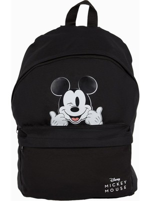 Hype Store Kadın Unisex Disney Mickey & Minnie Okul Sırt Çantası, Siyah, Tek Beden