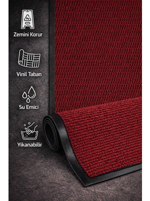 Desan Nem Alıcı Hijyenik Kapı Önü Paspası 60 x 90 cm   Kaymaz PVC Taban | Yoğun Trafik İç Mekân