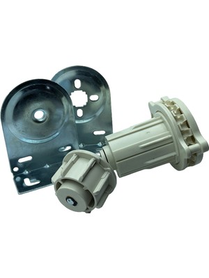 MorPerde 45 lik Stor Perde Kumaş ve Alüminyum Profiller Hariç Zincir Krem Plastik Manuel Mekanizma ve Gri Metal Ayaklı Takım