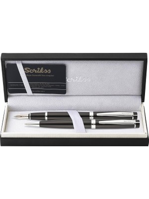 Hype Store Scrikss Honour 38 Dolma Kalemtükenmez Kalem Takım Siyah Krom