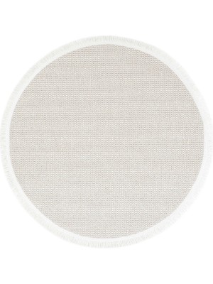 Cool Halı Mikasa Yuvarlak Bej Krem Rengi Yumuşak Dokuma Kolay Temizlenir Modern Giyinme Yatak Oda Antre Halısı