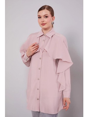 Levidor Pudra Volan Detaylı Gömlek