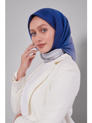 Levidor Saks Mavisi Twill Saf Ipek Eşarp