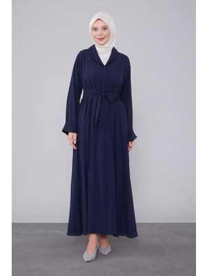 Levidor Lacivert Yaka Detaylı Ferace