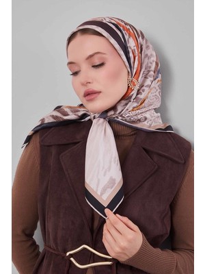 Levidor Siyah Twill Saf Ipek Eşarp