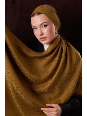 Levidor Yağ Yeşili Sarmal Desen Naia Jakar Şal