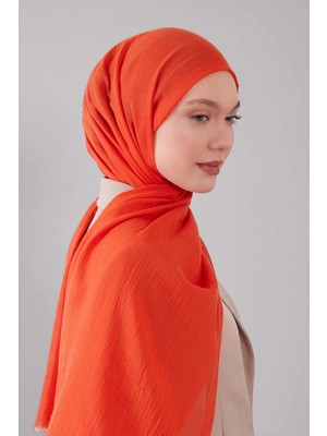 Lêvi D'or Oranj Düz Hawai Şal