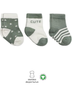 NessiWorld 3'lü Penye Cute Stars Soket Çorap BS10115 Nil