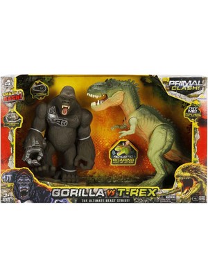 NessiWorld S01071144 Oyun Set Primal Clash Gorilla/trex 2li